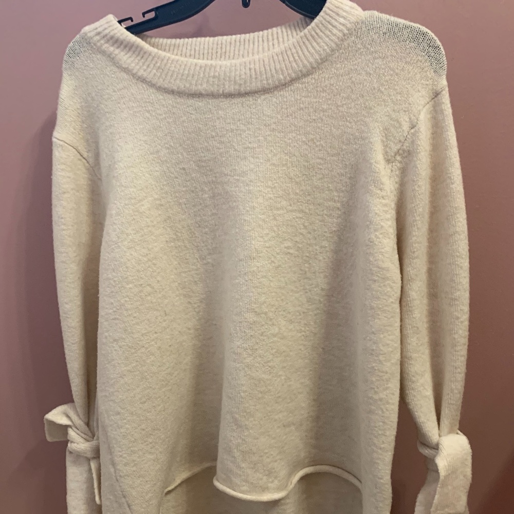 ZARA Knit Cream Oversized Sweater Size M